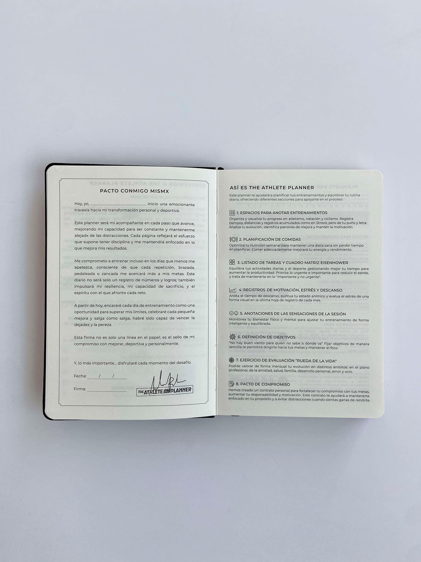 Agenda sin fechas - The Athlete Planner
