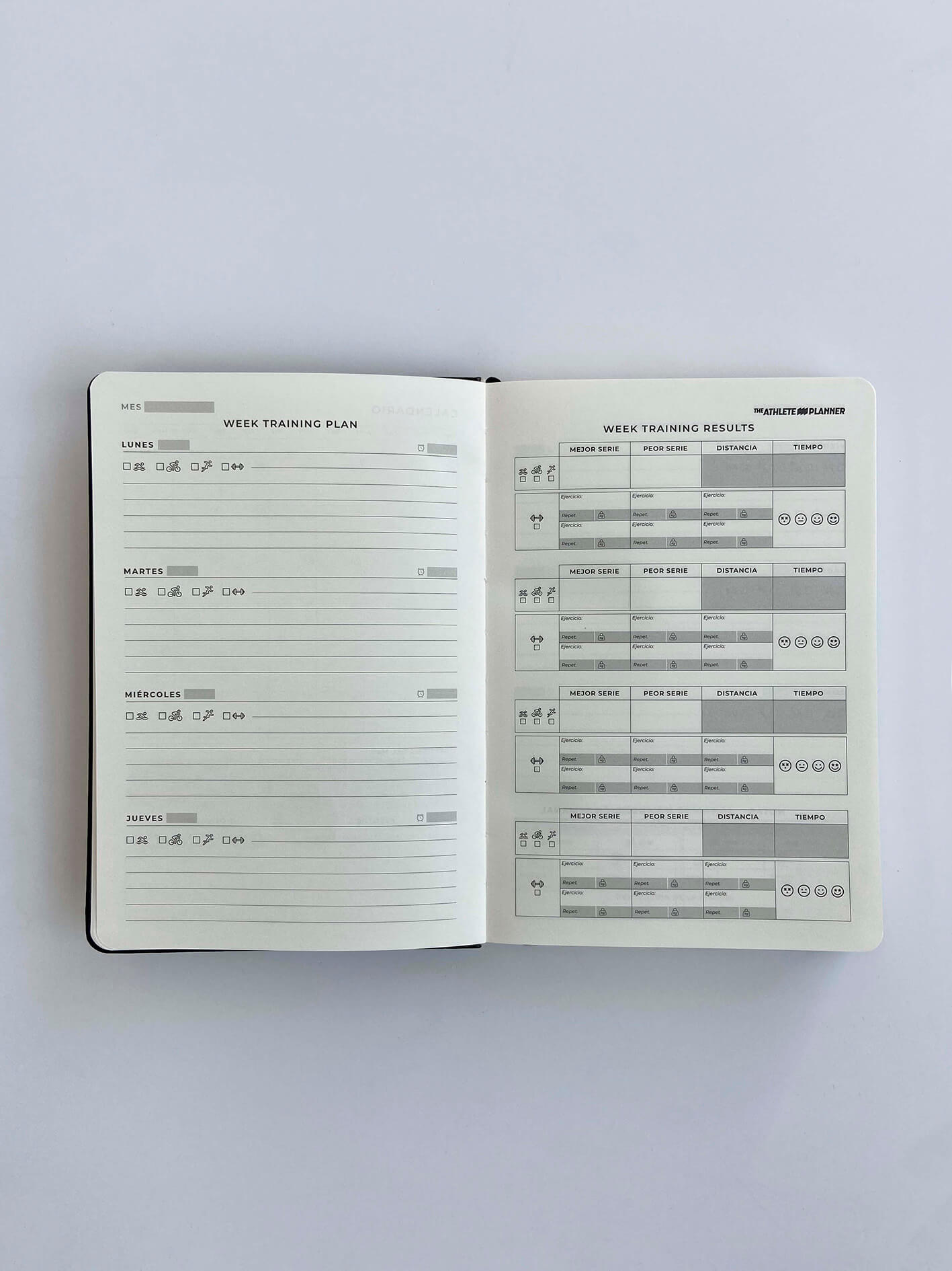 Agenda sin fechas - The Athlete Planner