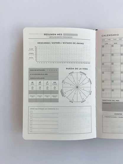 Agenda sin fechas - The Athlete Planner