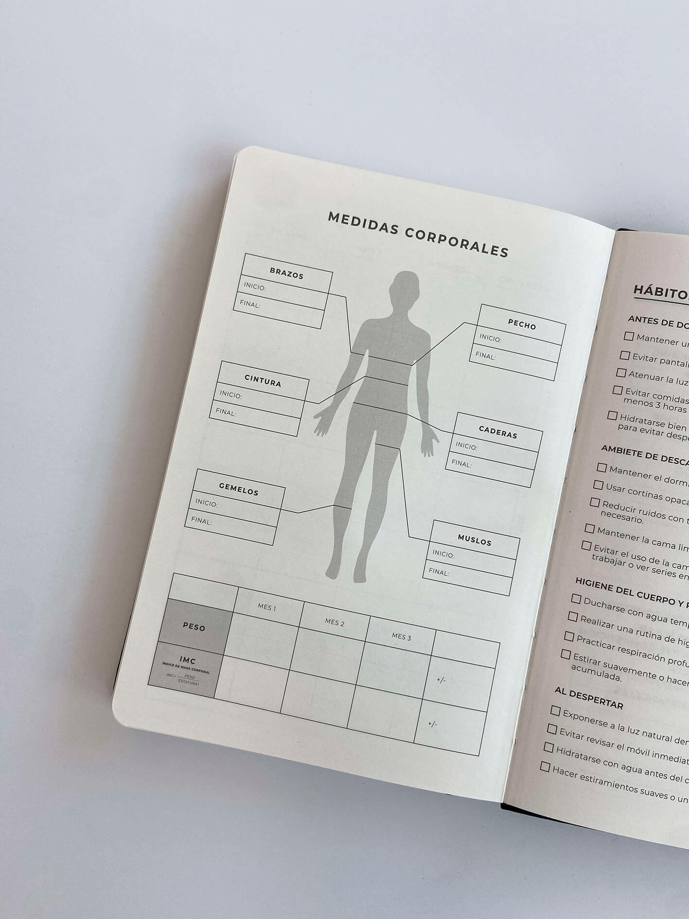Agenda sin fechas - The Athlete Planner